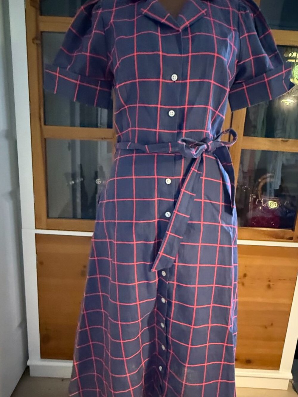 Brooks Brothers Navy Button Up Dress Size 2